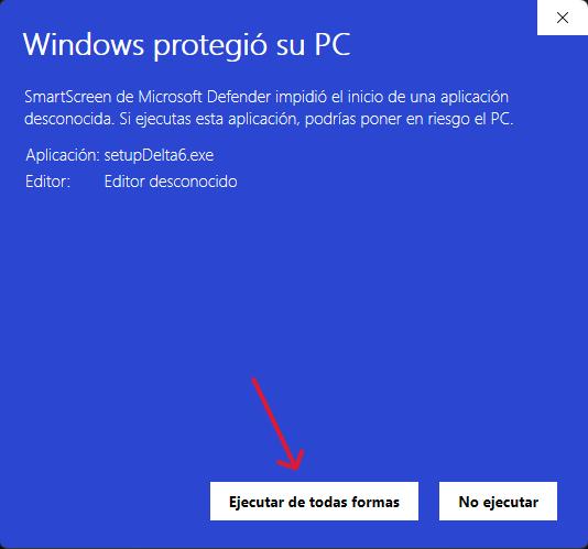 Paso 2 para permitir la instalación